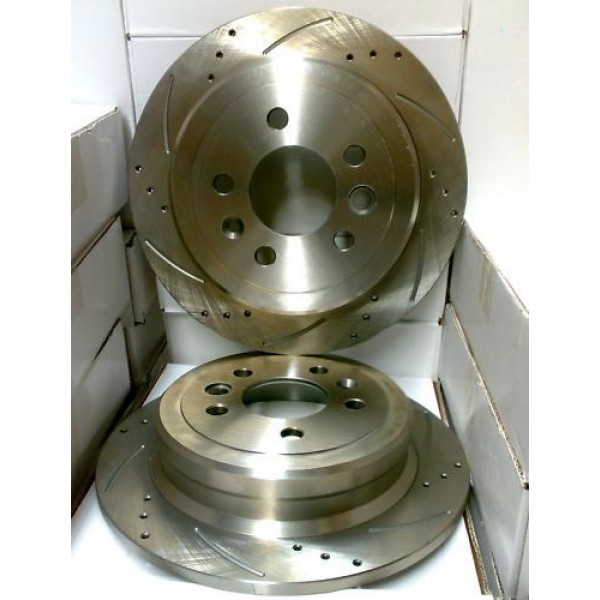 Ford Falcon Fairmont EF EL Performance Rear Rotors Drilled & Slotted