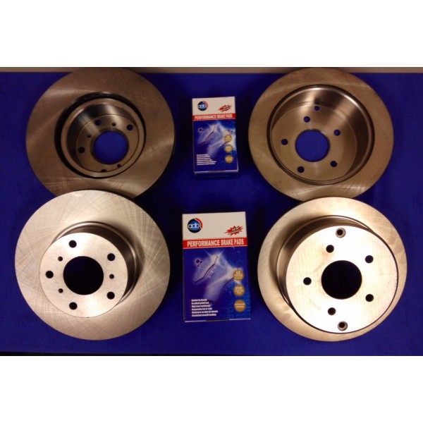 Holden Commodore VT VX VY VZ /Statesman WH WK WL Front & Rear Disc Rotors + Pads