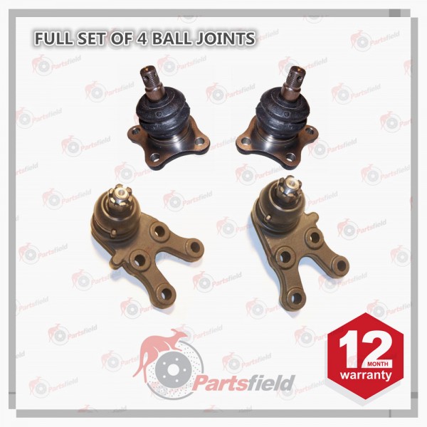 Full Set Mitsubishi Triton MK 4WD Front Lower + Upper Ball Joints (LH+RH) 96-06