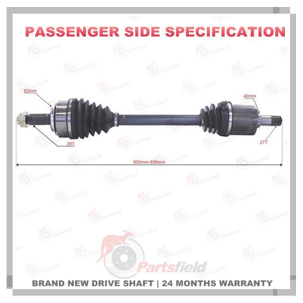 1 x Honda CRV RD6 RD7 2.4L Drive Shaft Passenger Side LHS 01-07