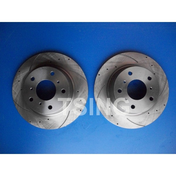 Pair of Holden Commodore VR VS V6 V8 Front Disc Rotors Slotted & Drilled 289mm