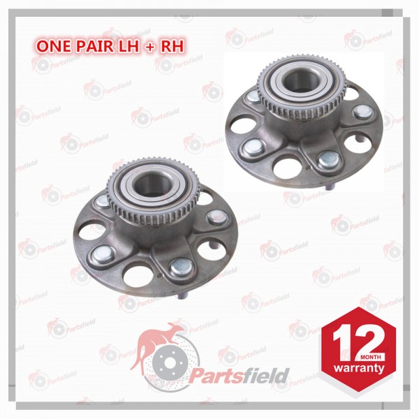 PAIR of Rear Wheel Bearing Hub Assembly fits Honda Accord CG1 3.0L V6 97-02