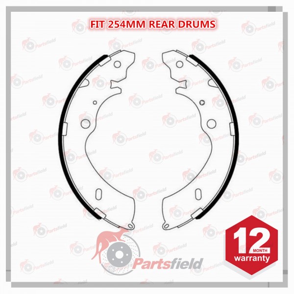 Rear Brake Shoes fit Holden Rodeo RA Low Ride Suspension 254mm 03-08 BS5010