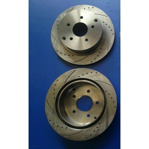 DRILLED & SLOTTED Rear Disc Rotors HSV VT VY VZ 4 Piston Harrop 315mm